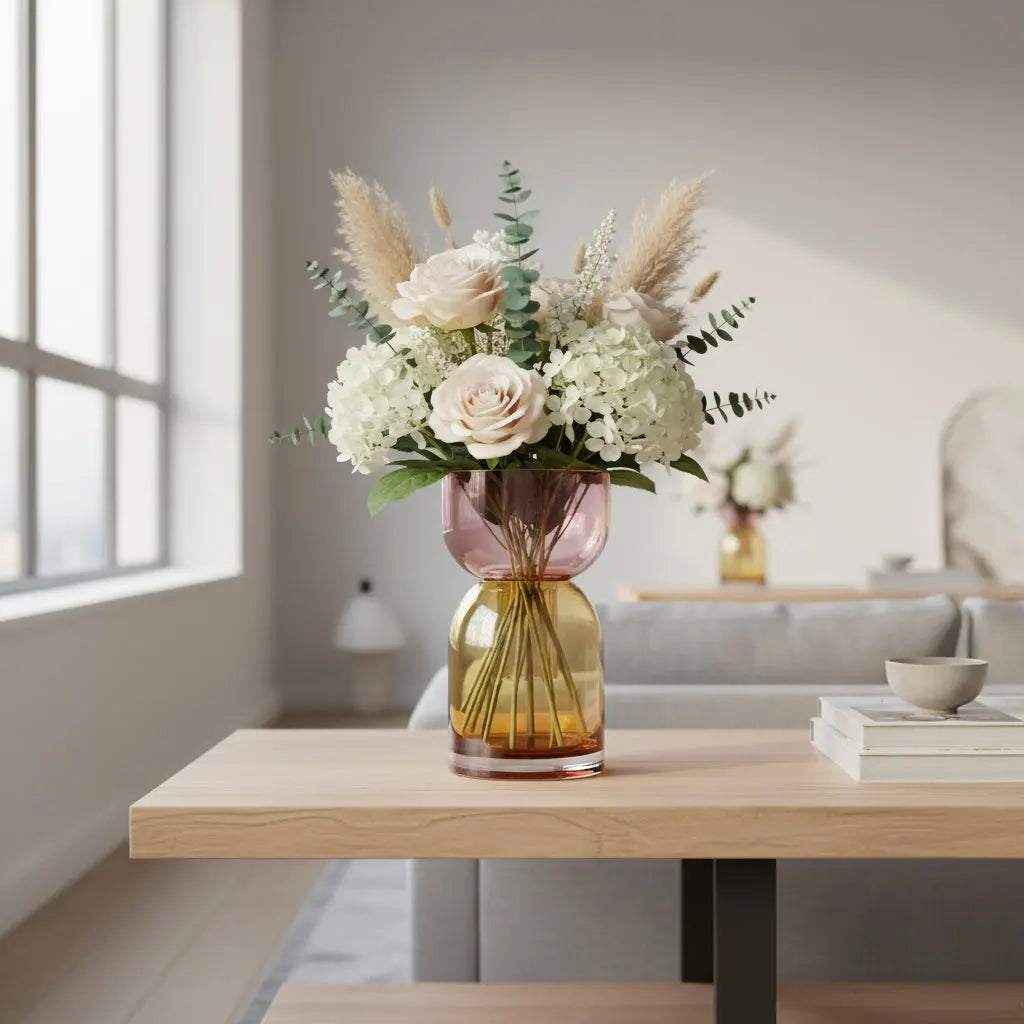 Flip Med Pink & Yellow Vase