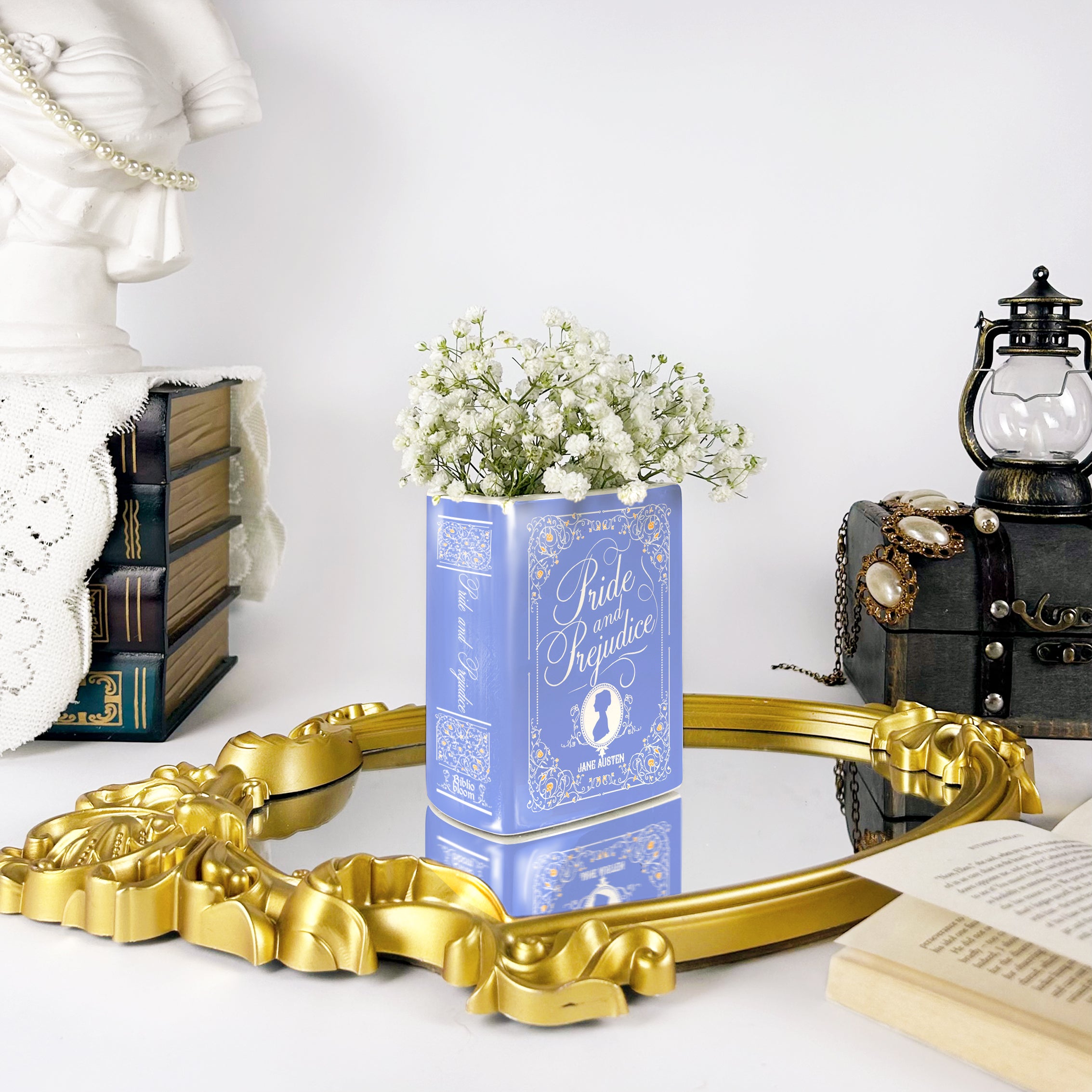 Pride and Prejudice Ceramic Book Vase - II - Small - Image 3