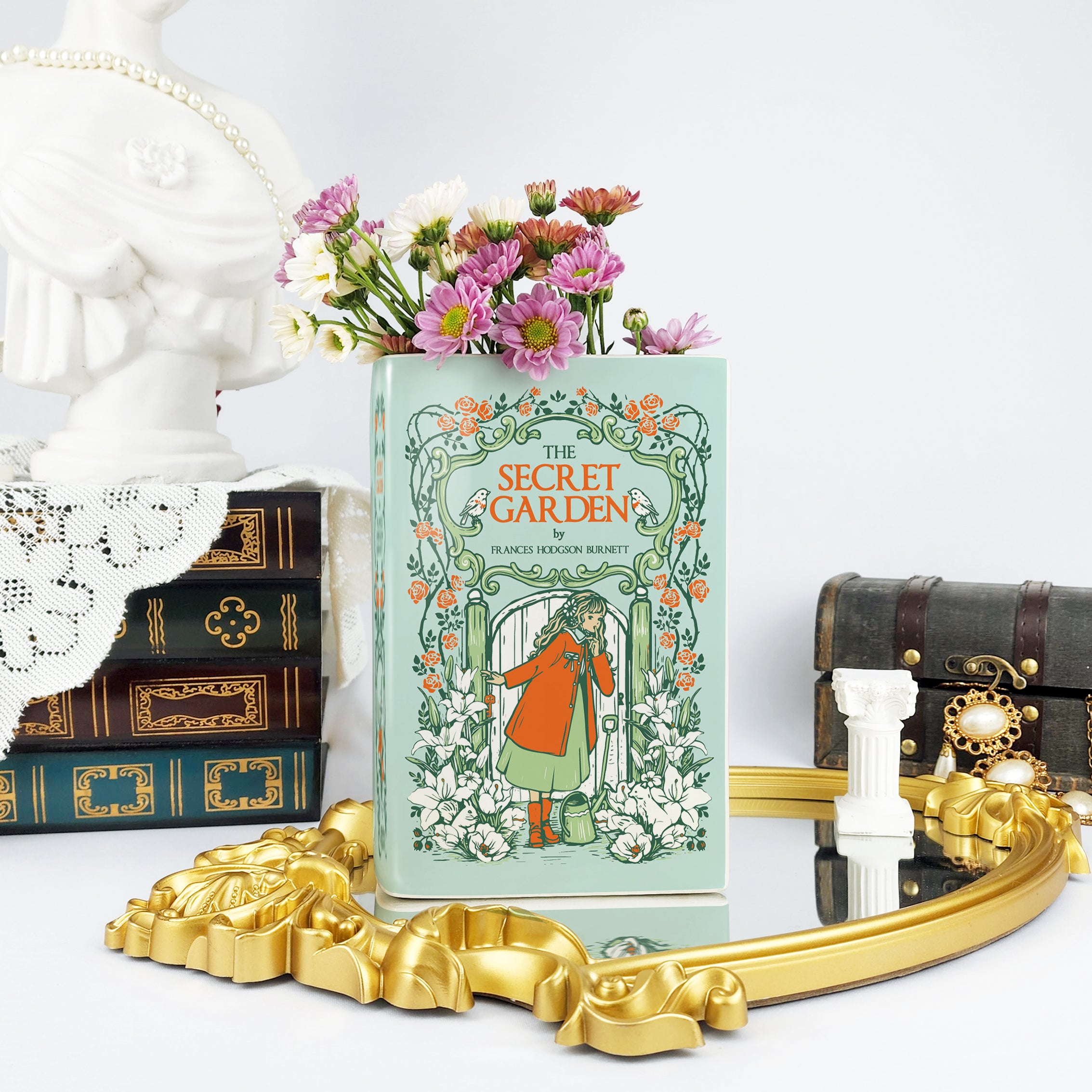 The Secret Garden Ceramic Book Vase - Large - Image 2