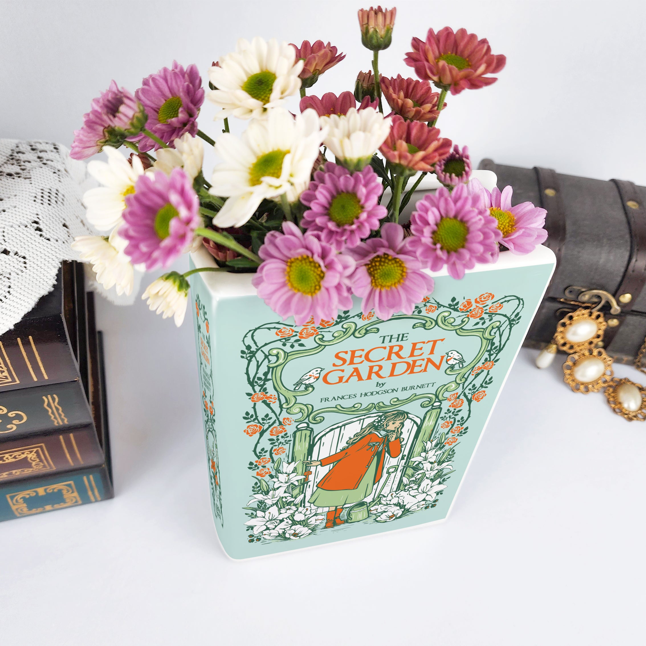 The Secret Garden Ceramic Book Vase - Large - Image 4